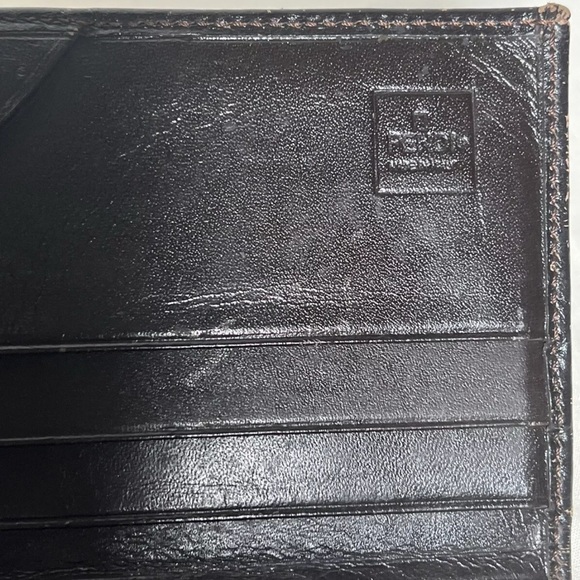 Fendi Auth Long Bifold Unisex Wallet Monogram Canvas Leather black Brown - Picture 8 of 13